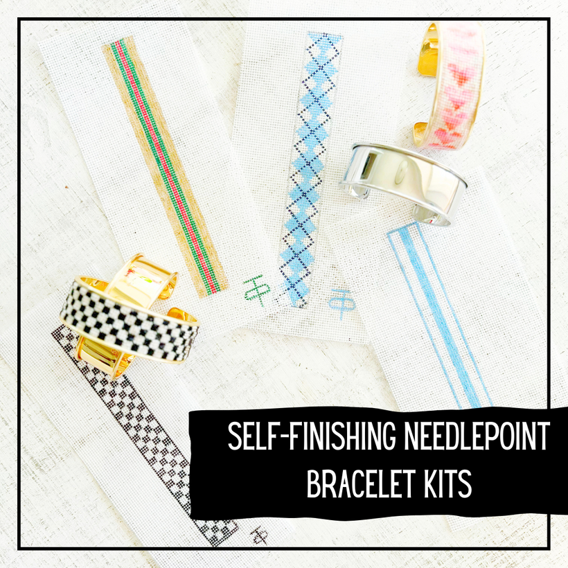 Needlepoint Self-Finishing Bracelet Kits