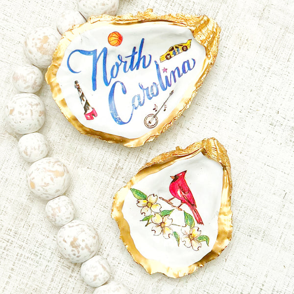 NC Bird & Flower Oyster Ring Dish