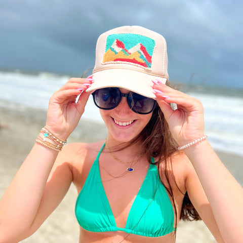 Painted Desert Needlepoint Trucker Hat