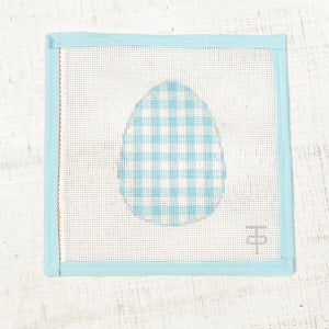 Needlepoint Easter Egg - Blue & White