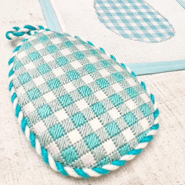 Needlepoint Easter Egg - Blue & White