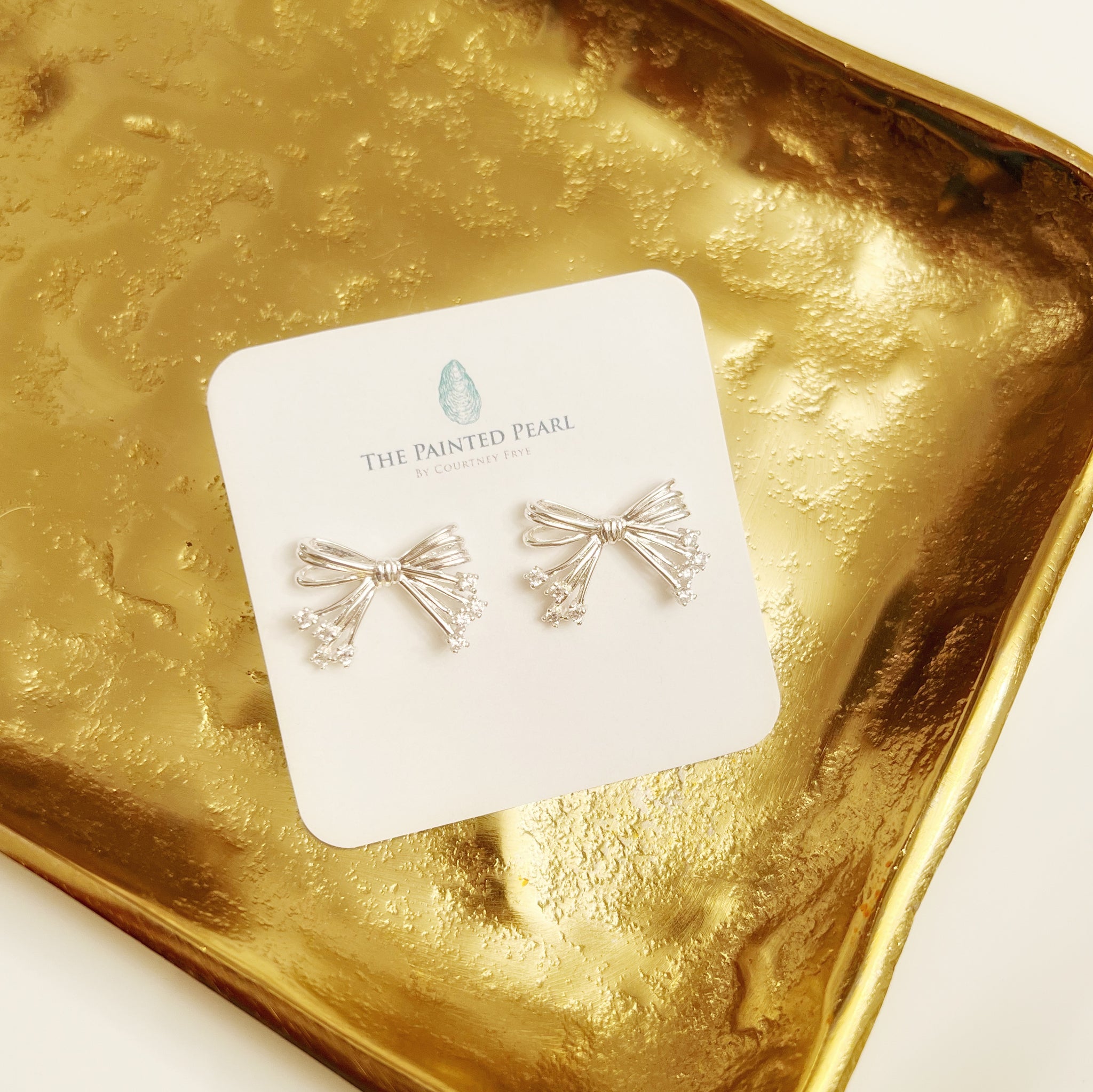 Silver Bow Studs