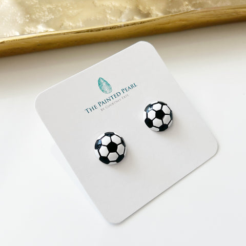 Soccer Ball Stud Earrings