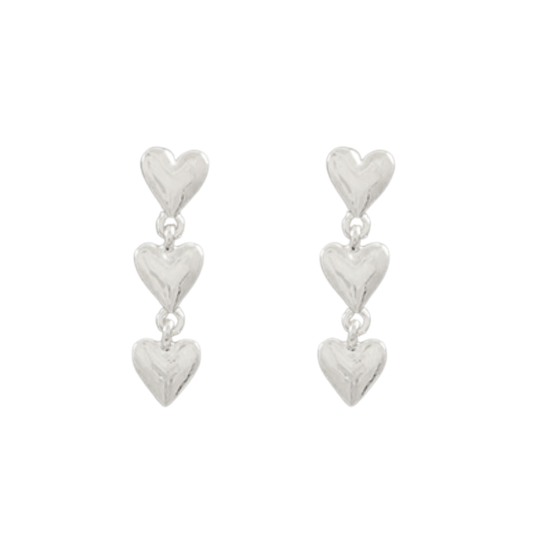 Silver Heart Earrings