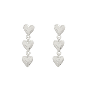 Silver Heart Earrings