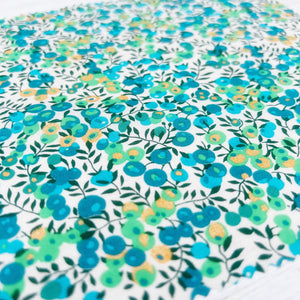 希少品種 【現品】ラブリーハート 可愛い(⁎ᴗ͈ˬᴗ͈⁎) 迷彩柄 Liberty Tana Lawn Wiltshire Metallic Emerald 8x8 Swatch – The